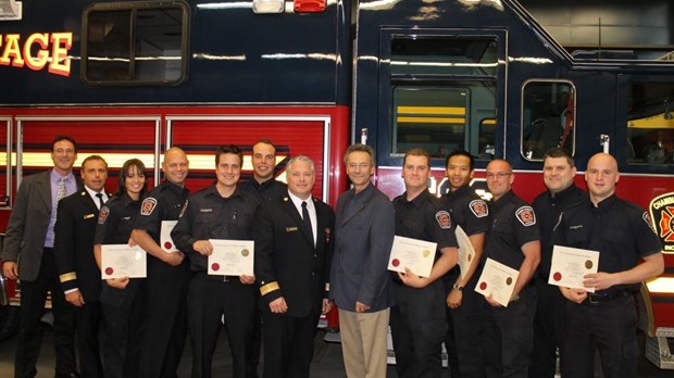 Diplômes décernés à une dizaine de pompiers